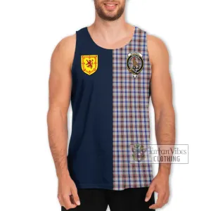 Boswell Tartan Men's Tank Top Alba with Scottish Lion Royal Arm Half Style