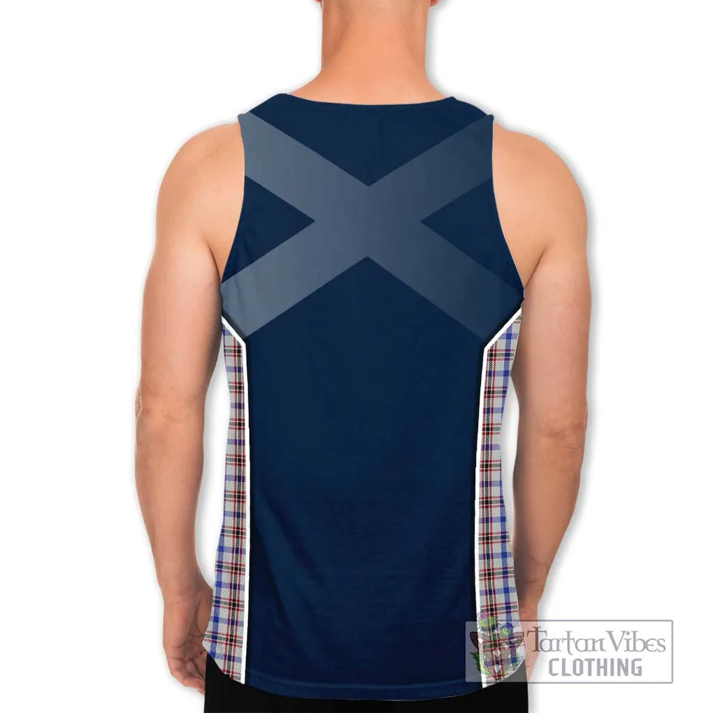 Boswell Tartan Men's Tank Top with Family Crest and Lion Rampant Vibes Sport Style