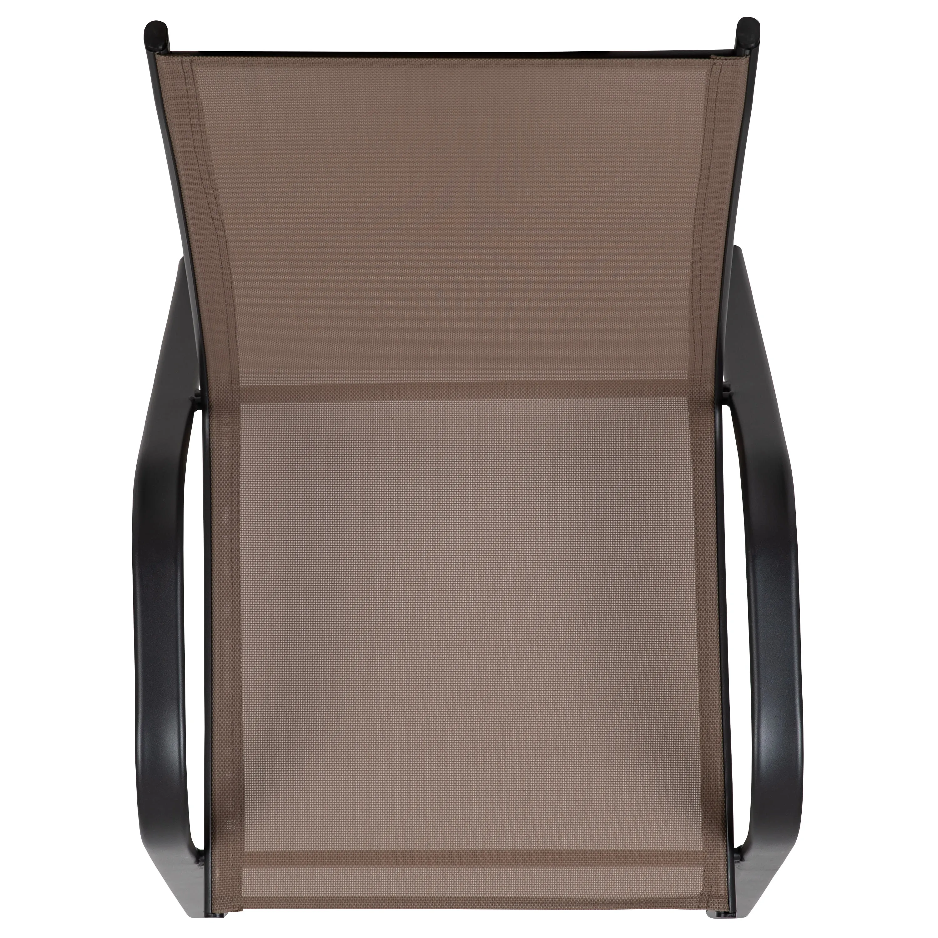 Brazos Series Outdoor Stack Chair with Flex Comfort Material and Metal Frame