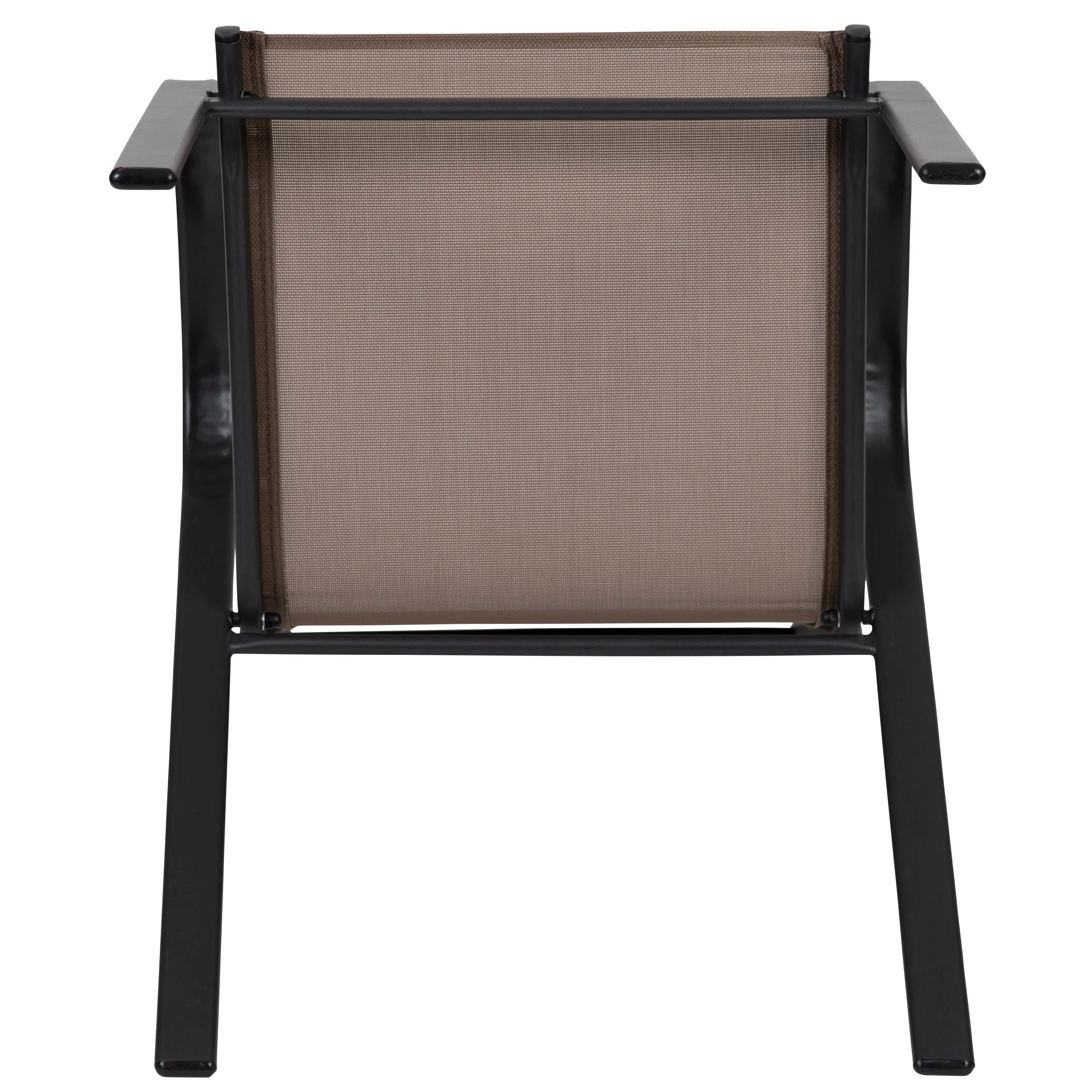 Brazos Series Outdoor Stack Chair with Flex Comfort Material and Metal Frame