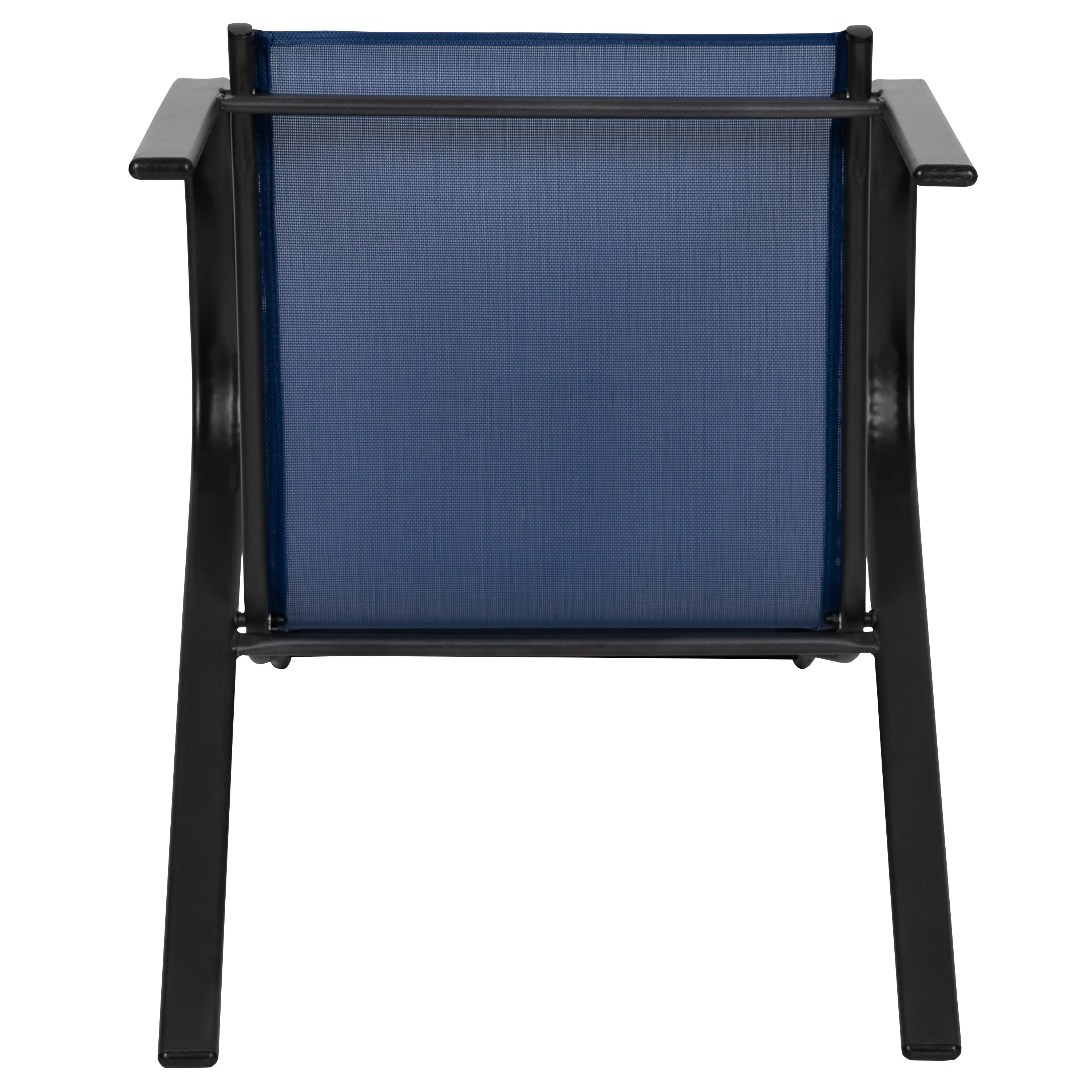 Brazos Series Outdoor Stack Chair with Flex Comfort Material and Metal Frame