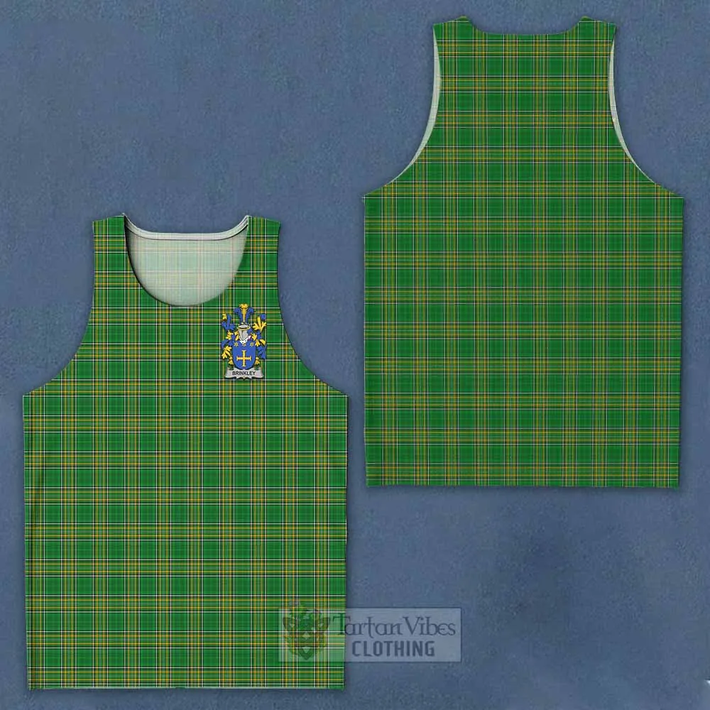 Brinkley Irish Clan Tartan Men's Tank Top with Coat of Arms