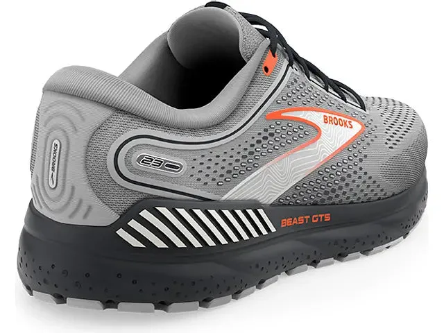 Brooks Mens Beast GTS 23- Grey/Scarlet/Ebony (1104011D030)