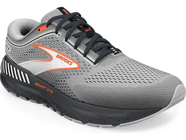 Brooks Mens Beast GTS 23- Grey/Scarlet/Ebony (1104011D030)