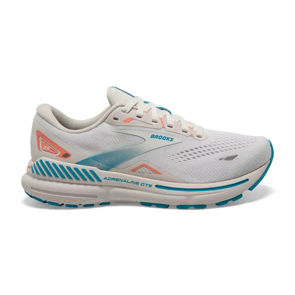 Brooks Women's Adrenaline GTS 23 - Coconut/Papaya/Blue