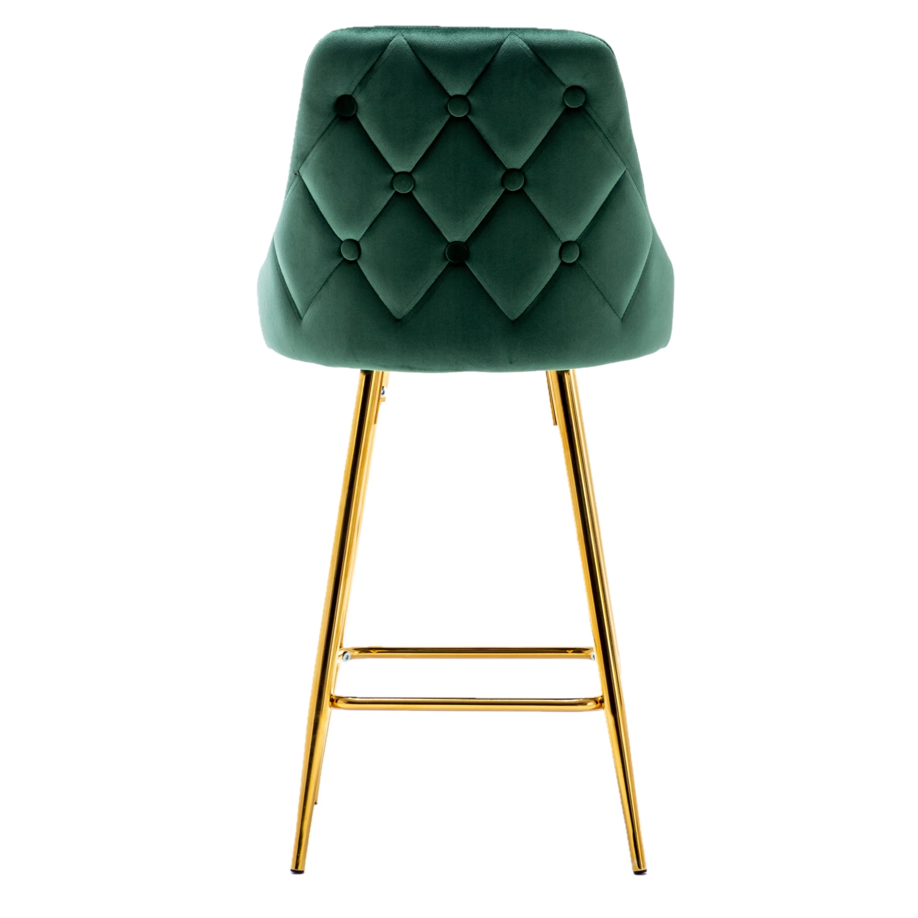 BTExpert Barstools Green Rahima Tufted Upholstered Modern Stool Bar Chair -One