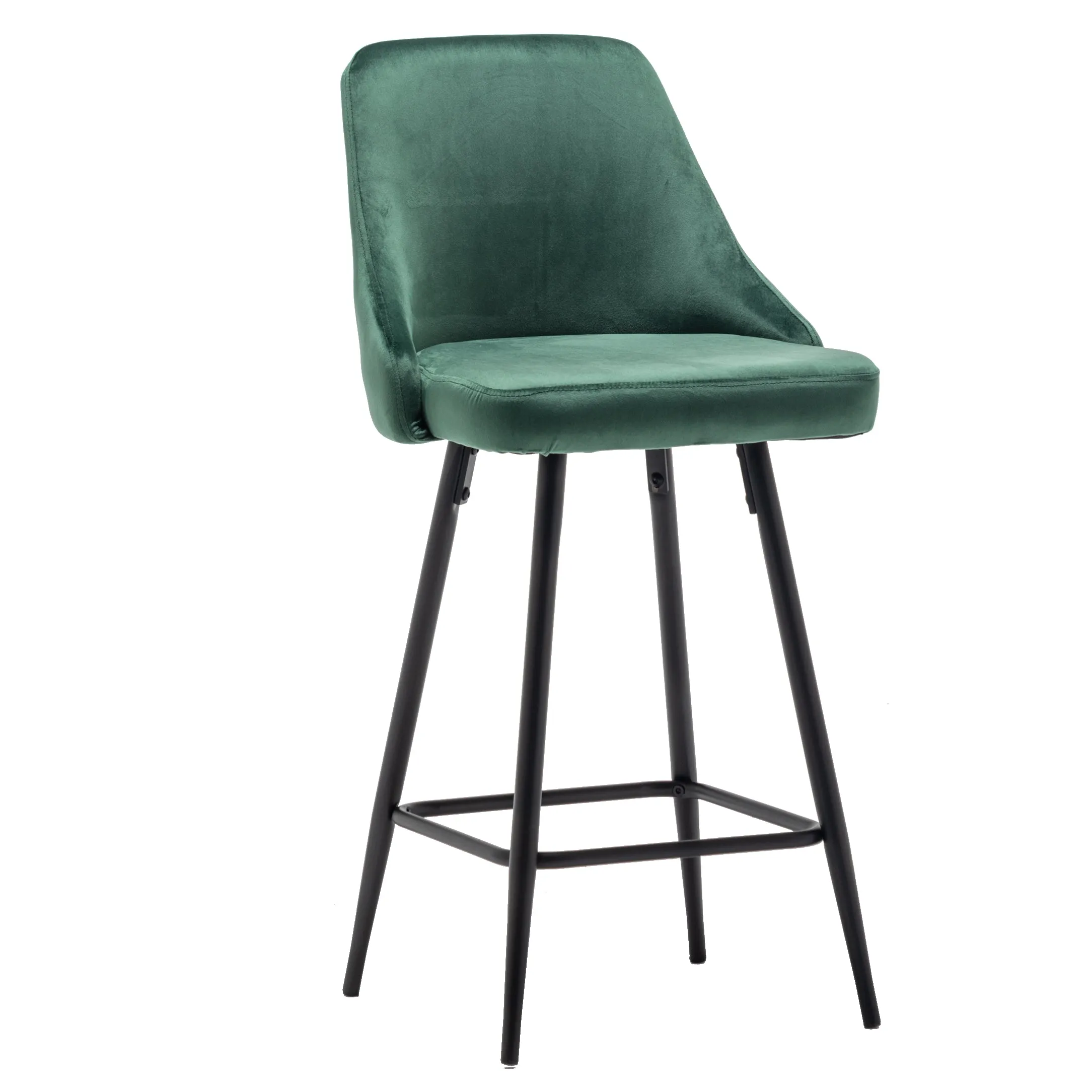 BTExpert Faiza Velvet Geen Upholstered Modern  Barstool Stool Bar Chair -One