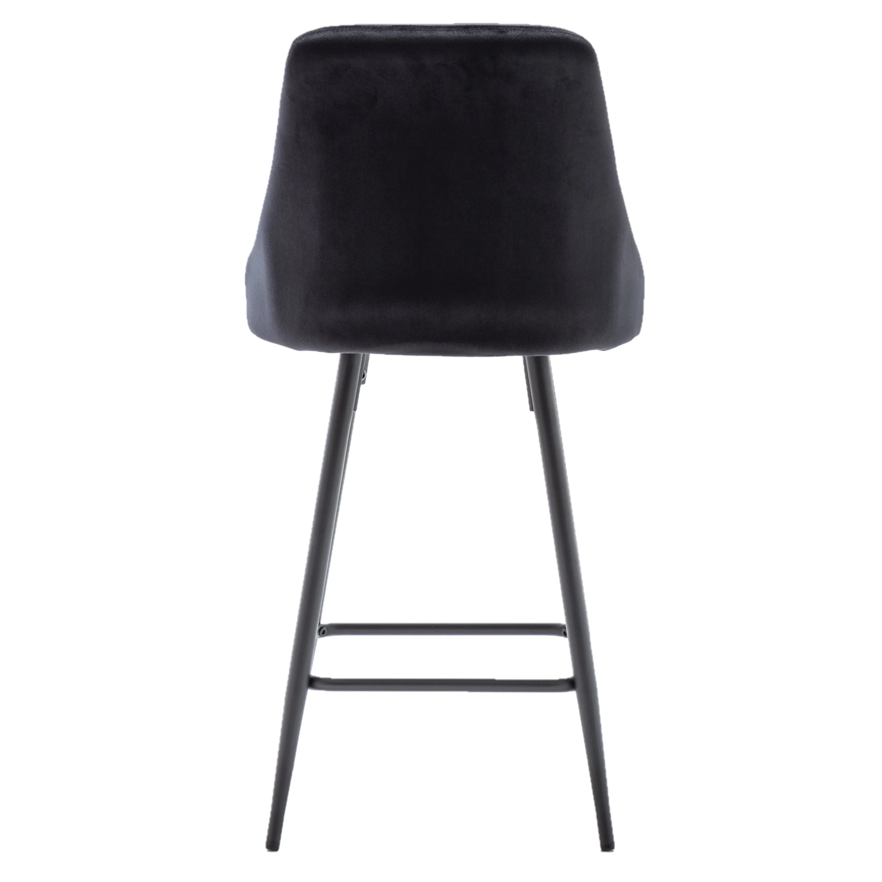 BTExpert Hafsa Velvet Black Upholstered Modern barstool Stool Bar Chair -One