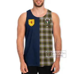 Buchanan Dress Tartan Men's Tank Top Alba with Scottish Lion Royal Arm Half Style