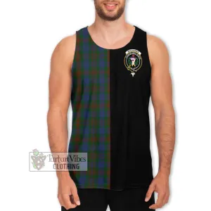 Buchanan Hunting Tartan Men's Tank Top with Family Crest and Half Of Me Style