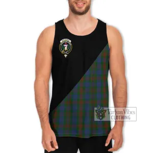 Buchanan Hunting Tartan Men's Tank Top with Family Crest and Military Logo Style