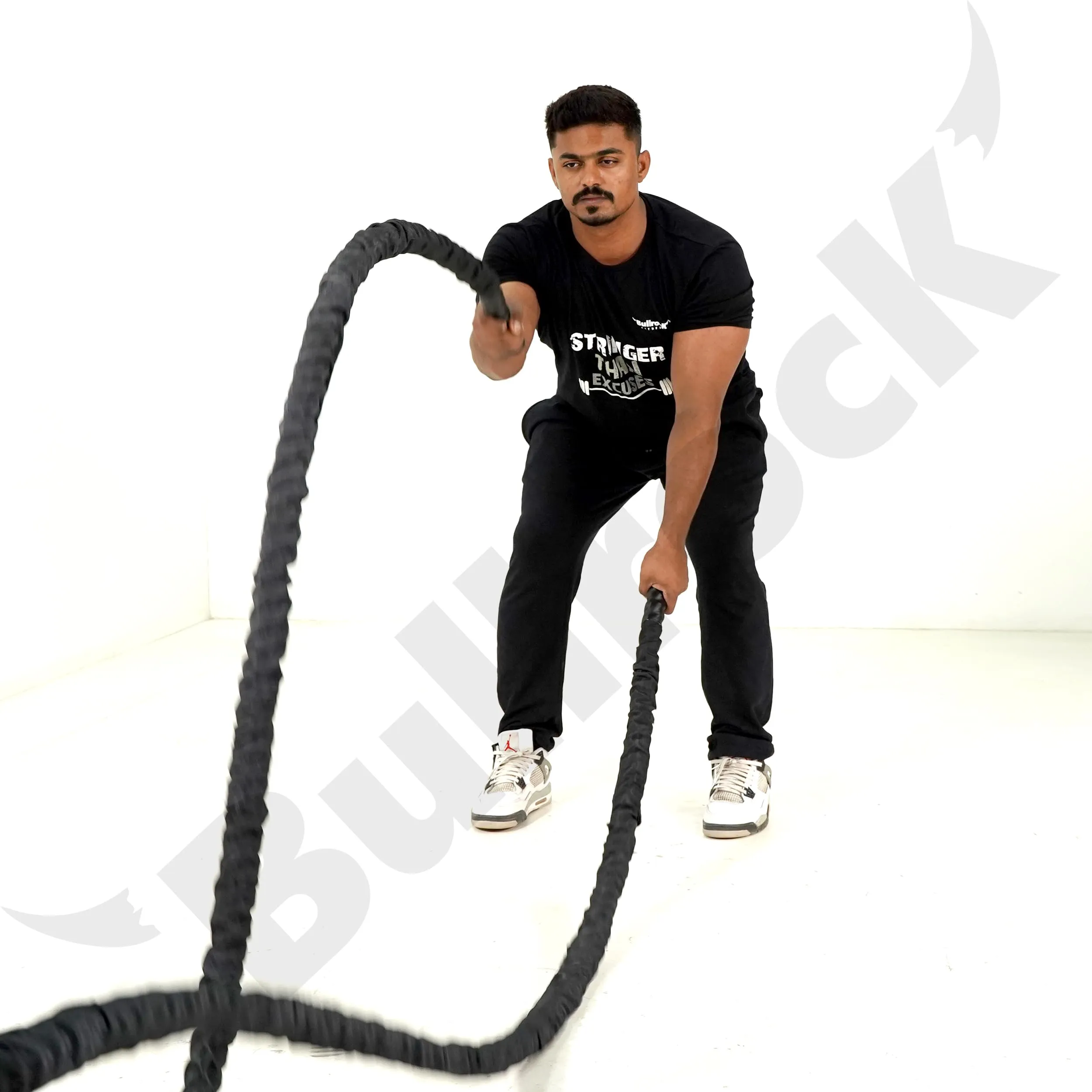 Bullrock Battle Rope - 38mm Diameter Robust Built Rope is Available in Two Sizes – 30 feet and 50 feet - Battle Rope for Crossfit Workout (30 Feet)