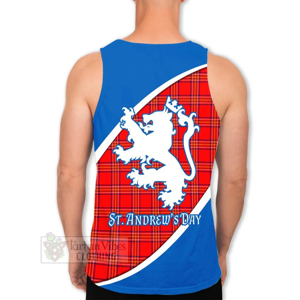 Burnett Family Crest Tartan Men's Tank Top Celebrate Saint Andrew's Day in Style