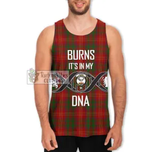 Burns Tartan Men's Tank Top with Family Crest DNA In Me Style