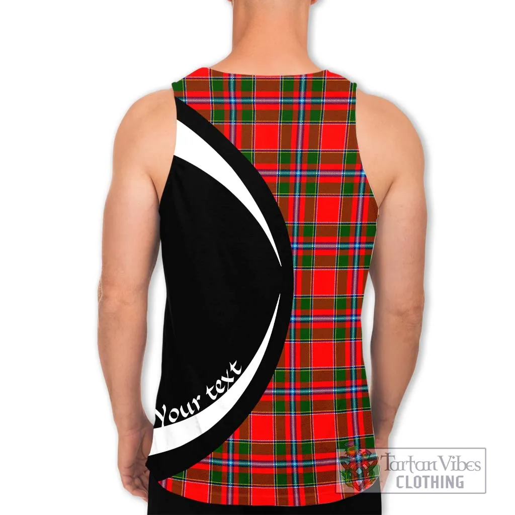 Butter Tartan Men's Tank Top with Family Crest Circle Style