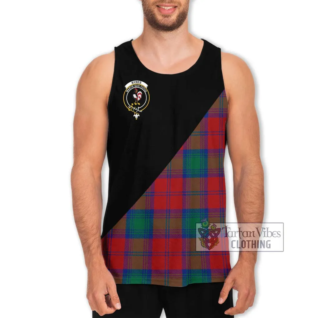 Byres (Byses) Tartan Men's Tank Top with Family Crest and Military Logo Style