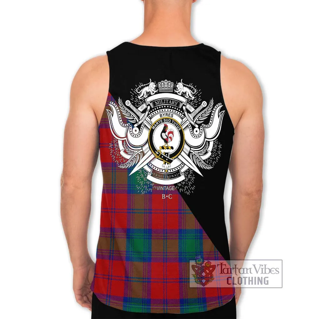 Byres (Byses) Tartan Men's Tank Top with Family Crest and Military Logo Style