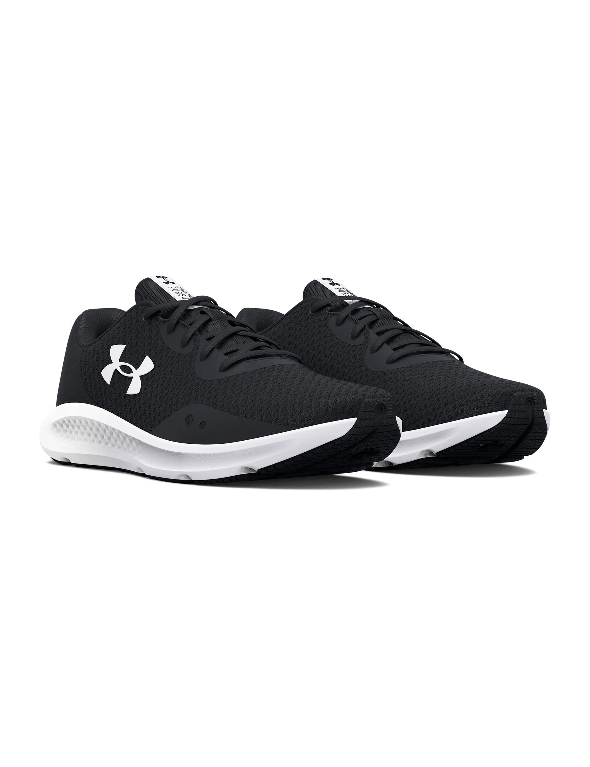 Charged Pursuit 3 Running Shoes - Black/White