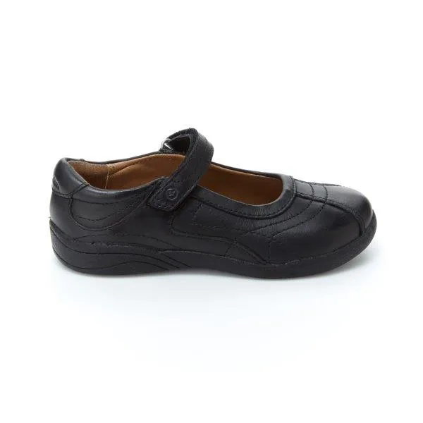 Claire Kid's Mary Jane Casual Shoe - Black Leather