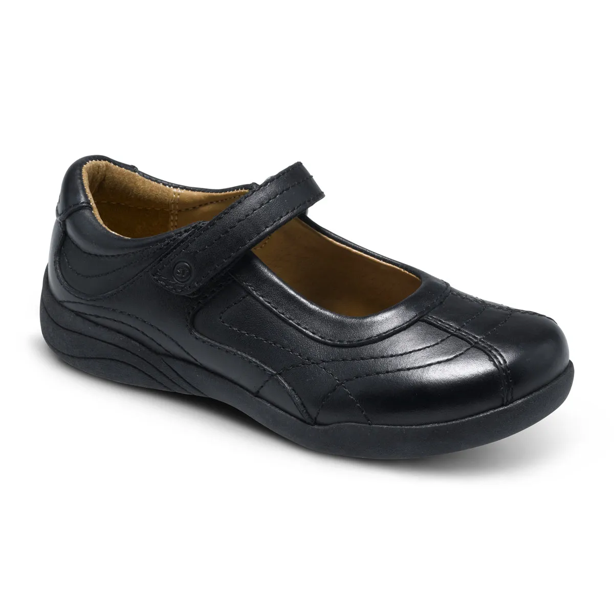 Claire Kid's Mary Jane Casual Shoe - Black Leather