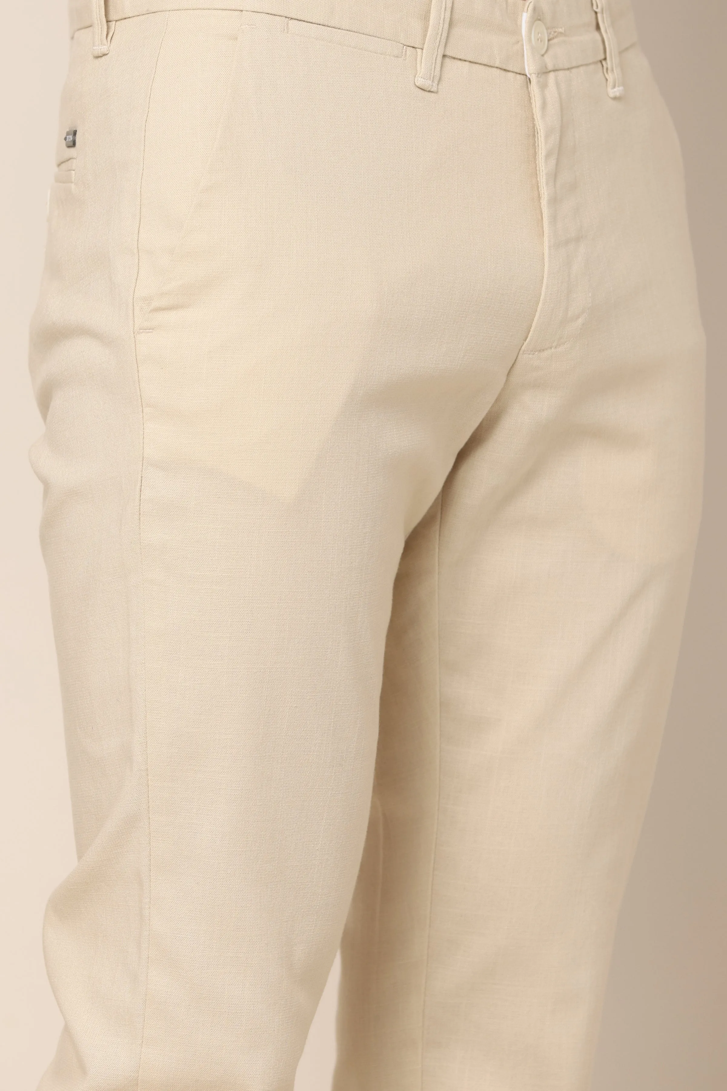 Classic Light Beige Cotton Chinos