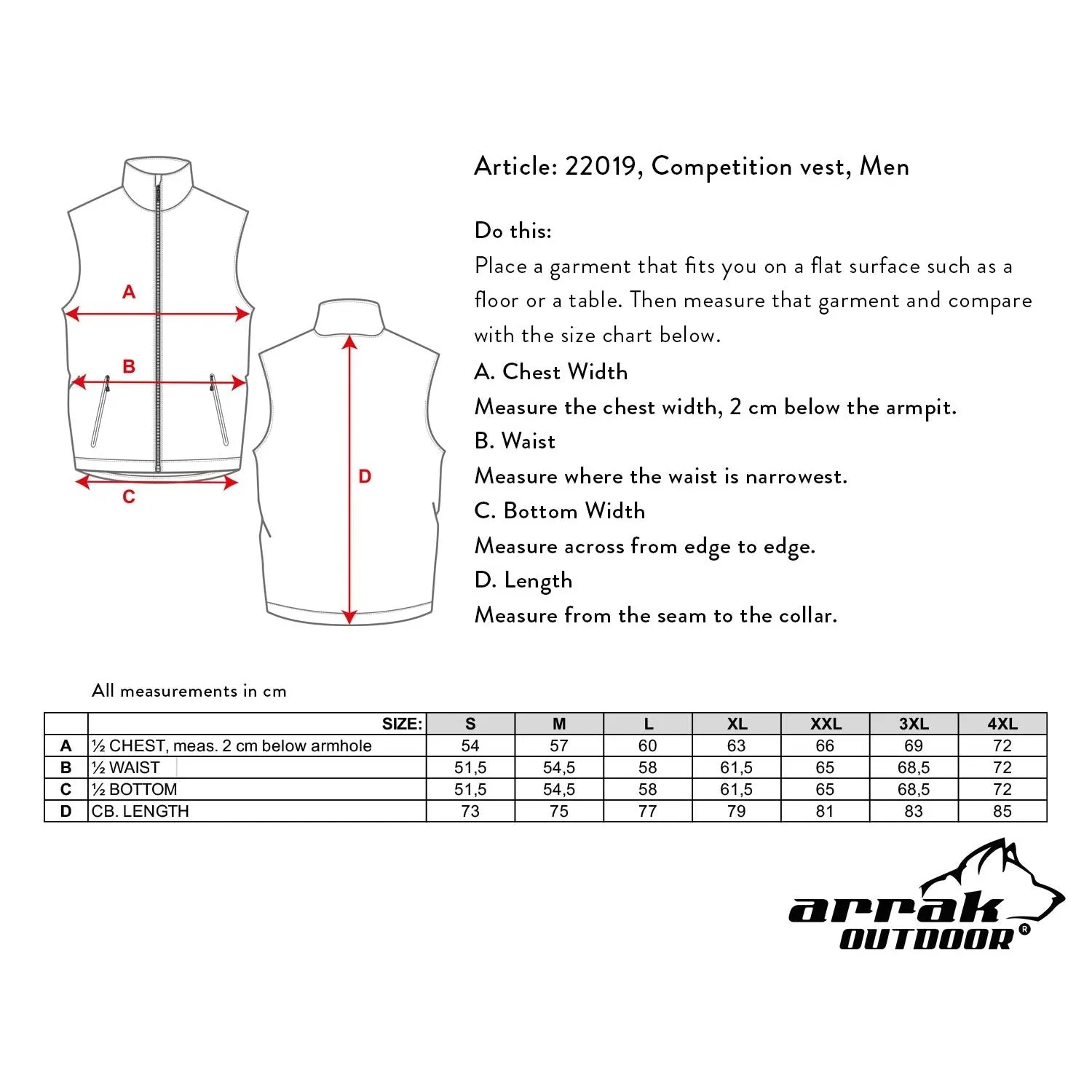 Competition Vest Men (Burnt Orange)