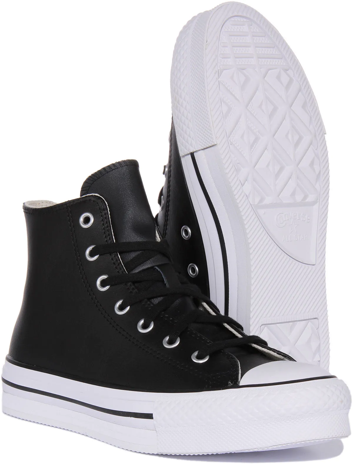 Converse All Star Lift A02485C In Black White For Junior