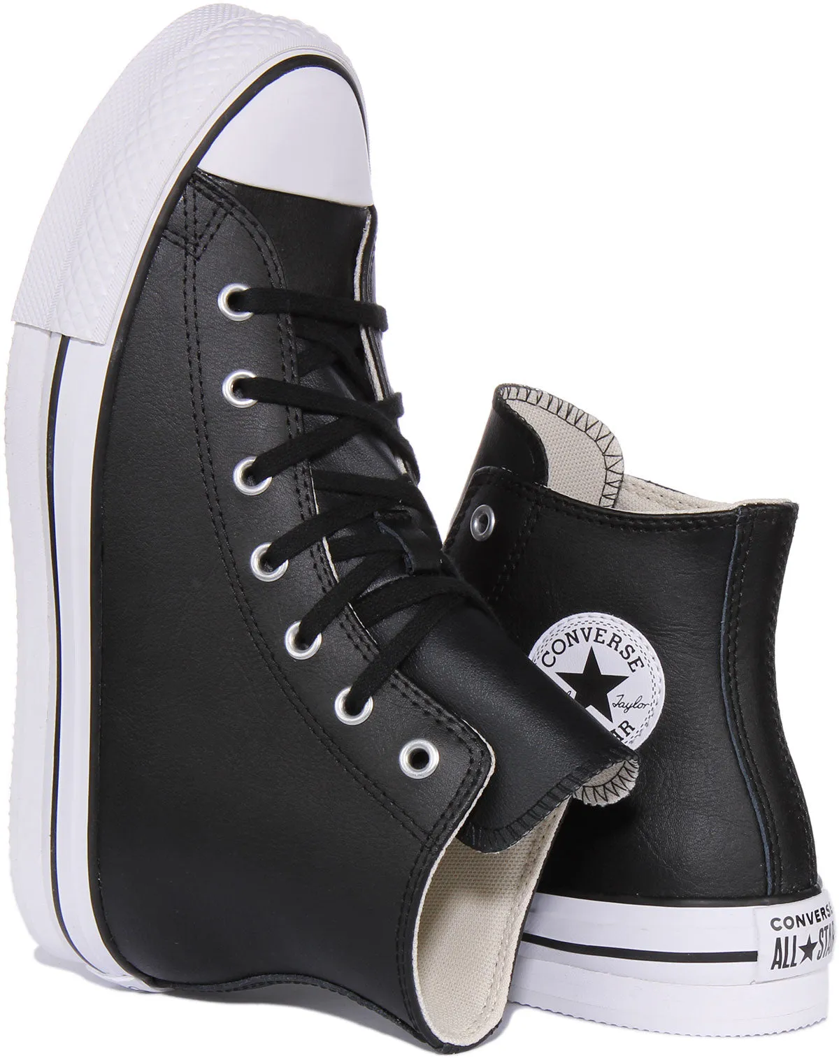 Converse All Star Lift A02485C In Black White For Junior