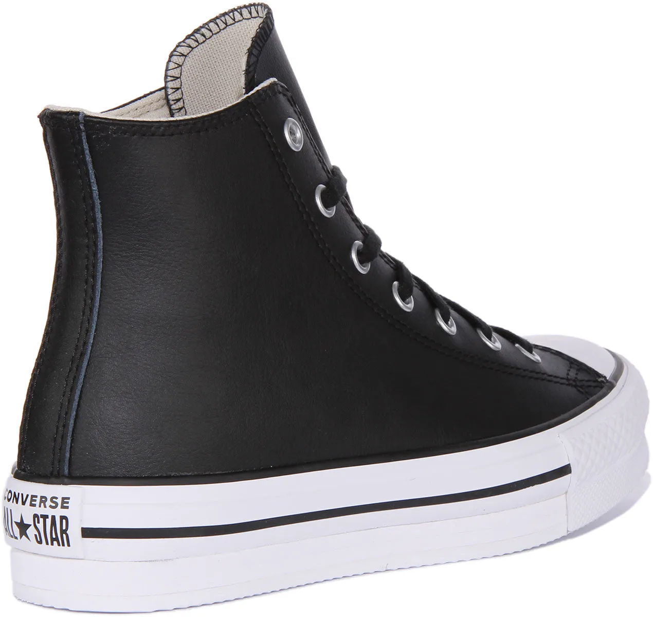 Converse All Star Lift A02485C In Black White For Junior