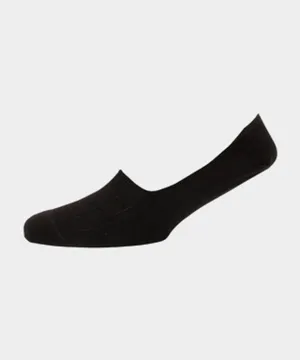 Corgi Rib Mercerized Cotton Invisible Sock in Black