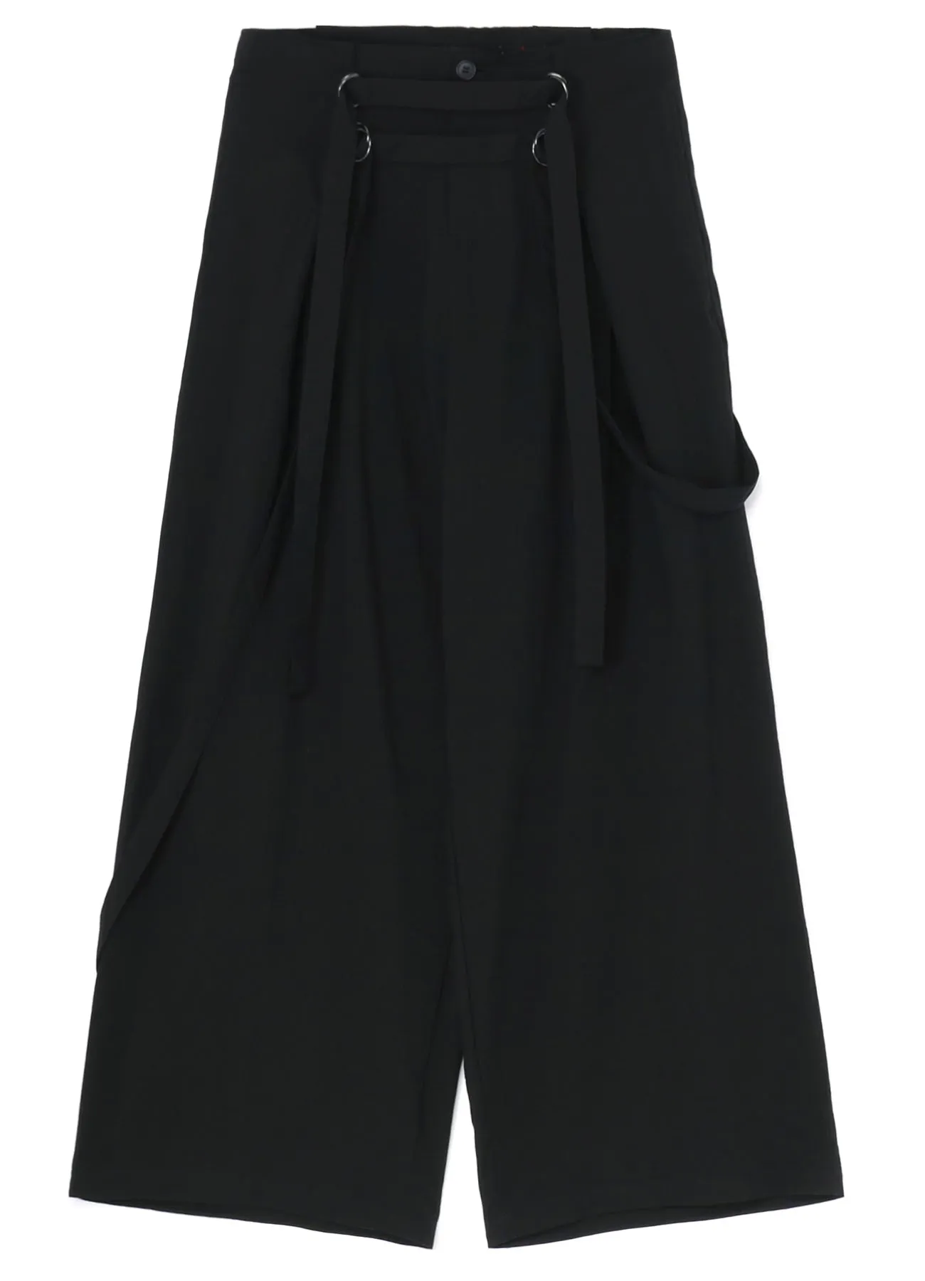 COTTON TENCEL LAWN HANGING STRAP WIDE PANTS