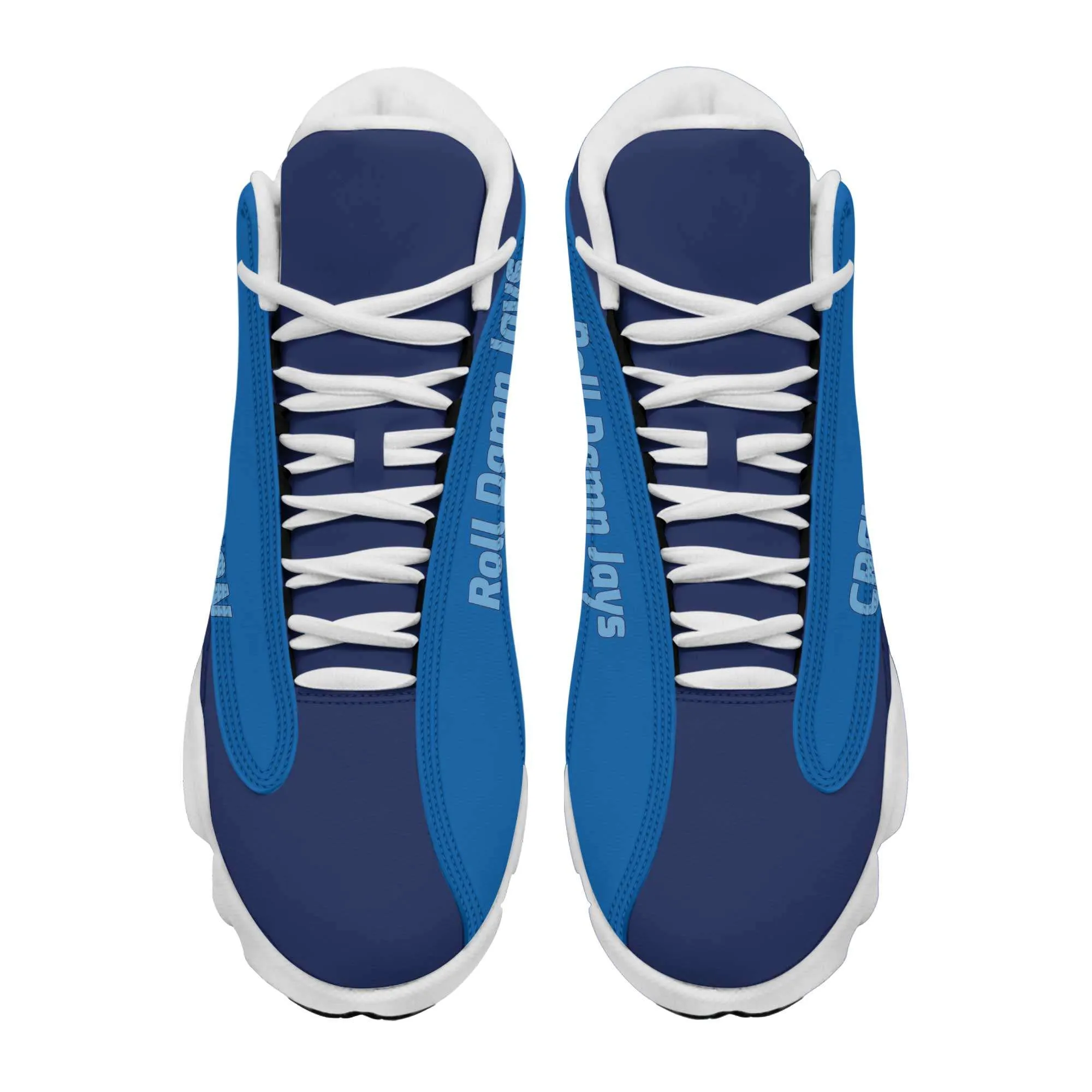 Creighton Roll Damn Jays Basketball Fan Microfiber Leather Hightop Sneakers