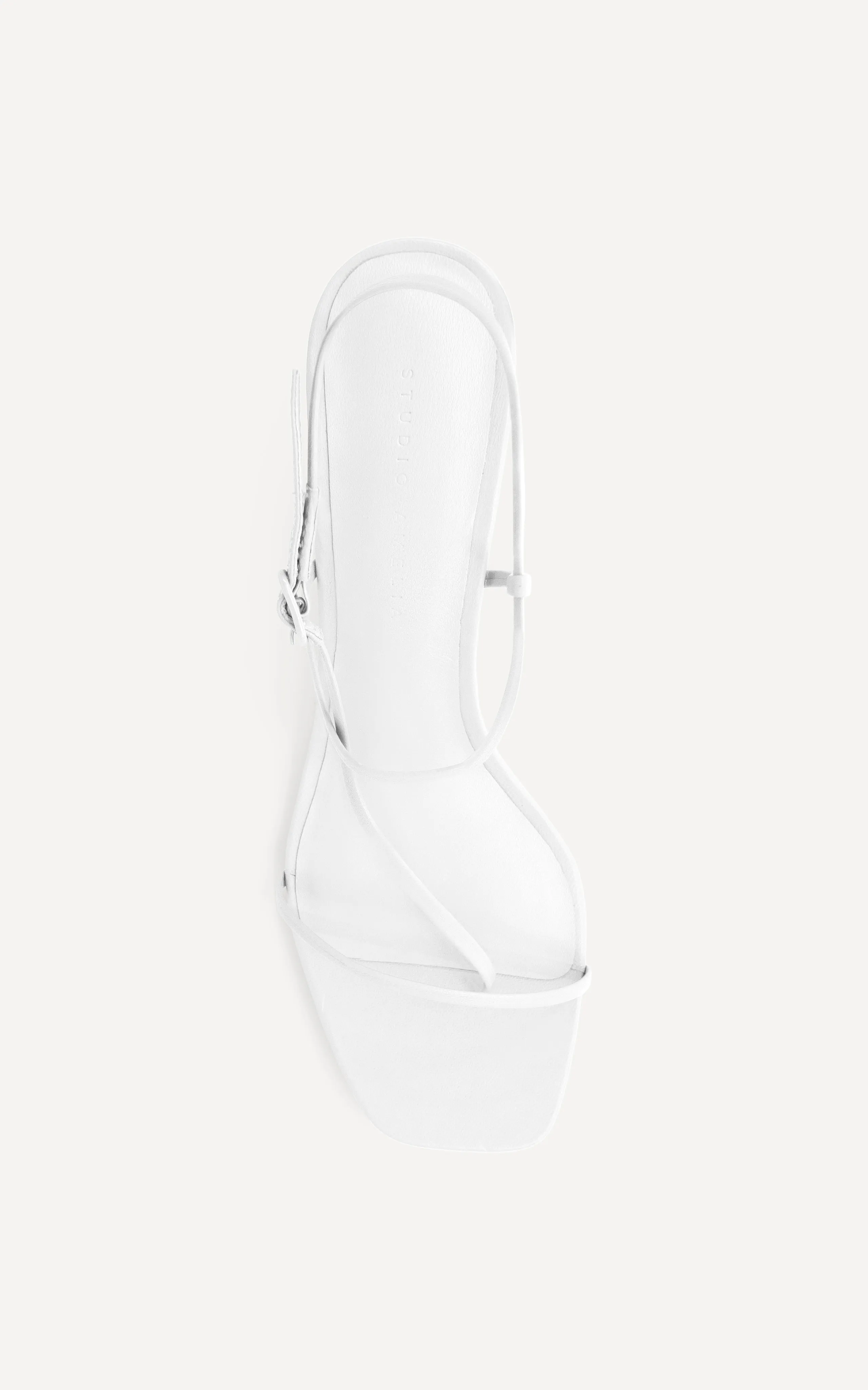 Cross Front 70 Heel | White