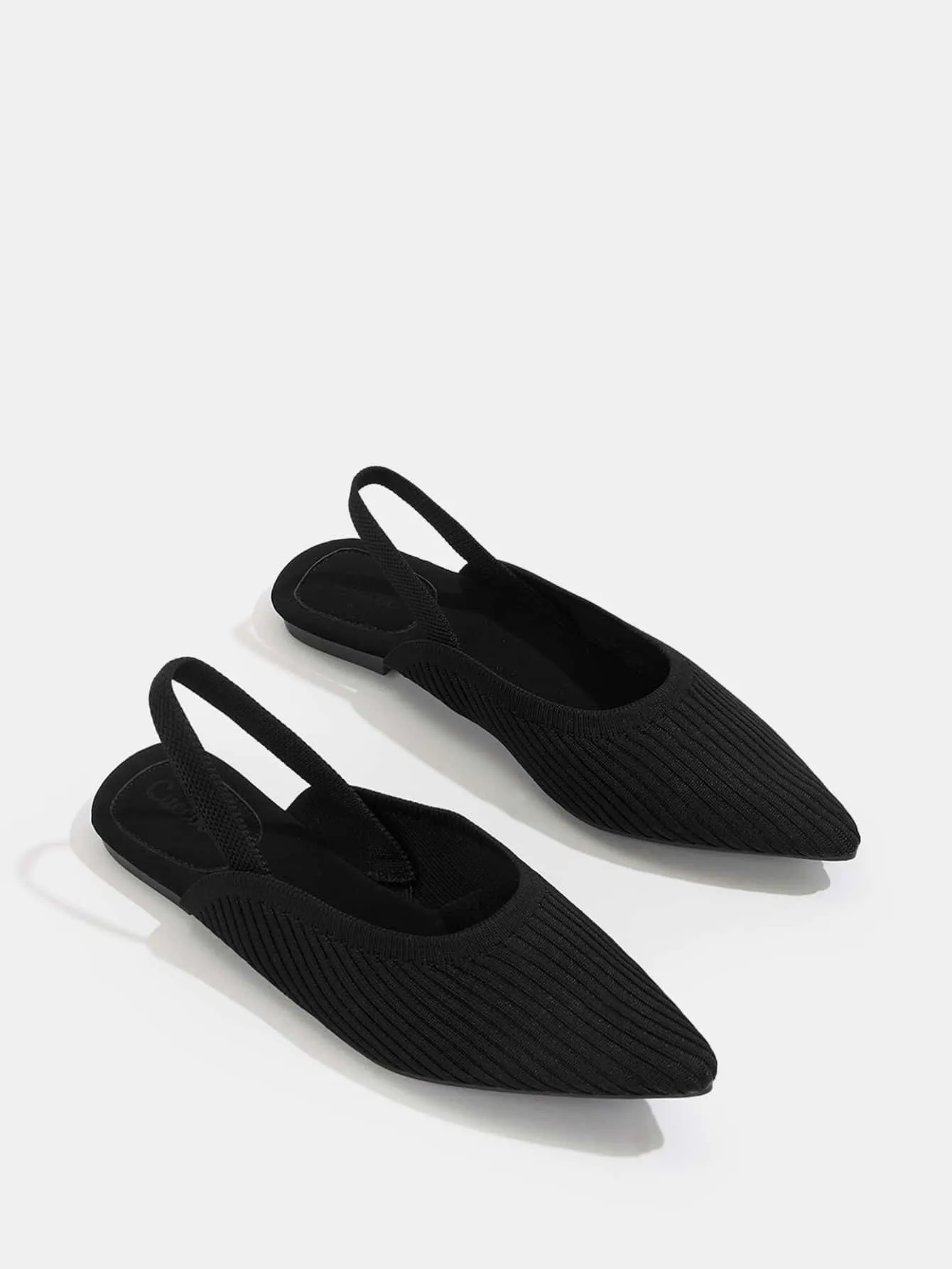 CUCCOO Basic Minimalist Point Toe Slingback Flats