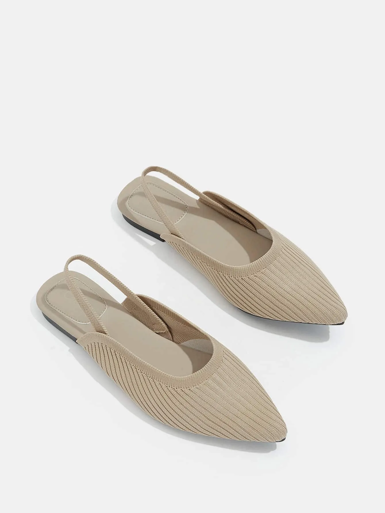 CUCCOO Basic Minimalist Point Toe Slingback Flats