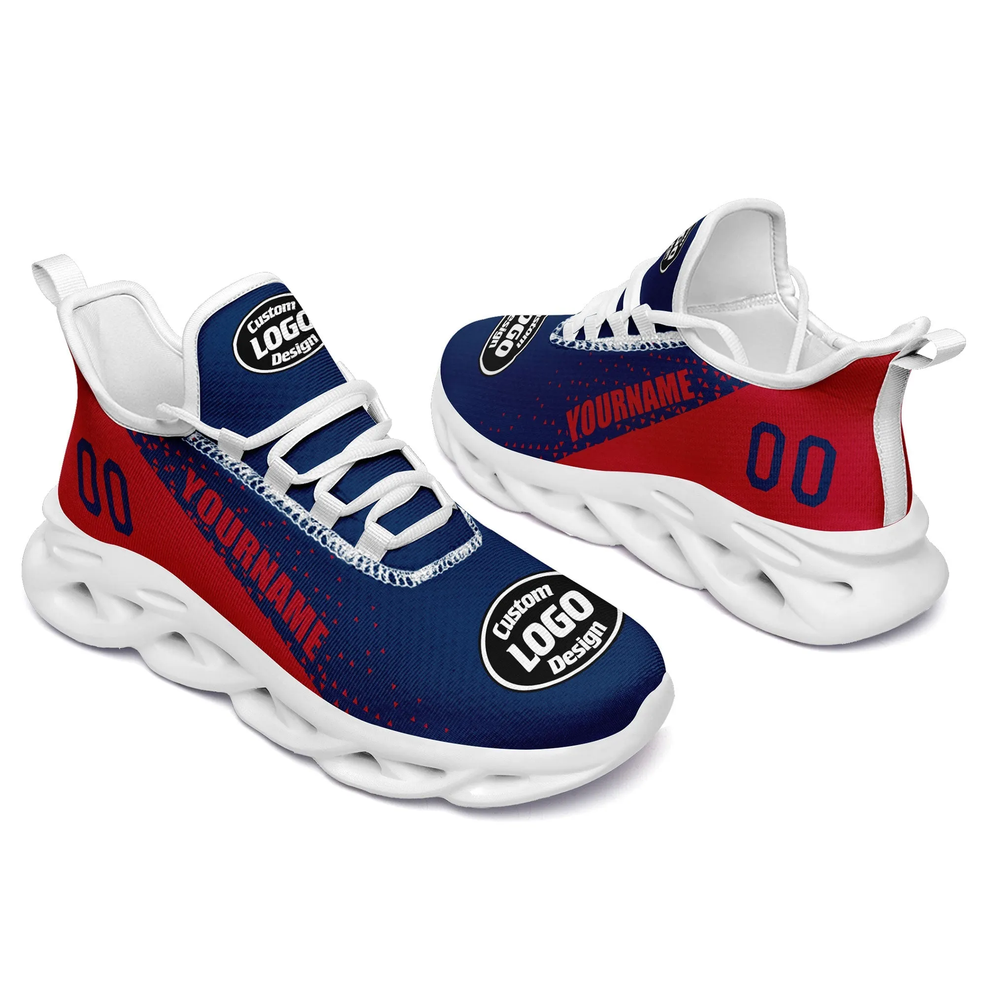 Custom Blue Red Jersey MaxSoul Shoes and Hat Combo Offer Personalized ZH-D0b009a-b