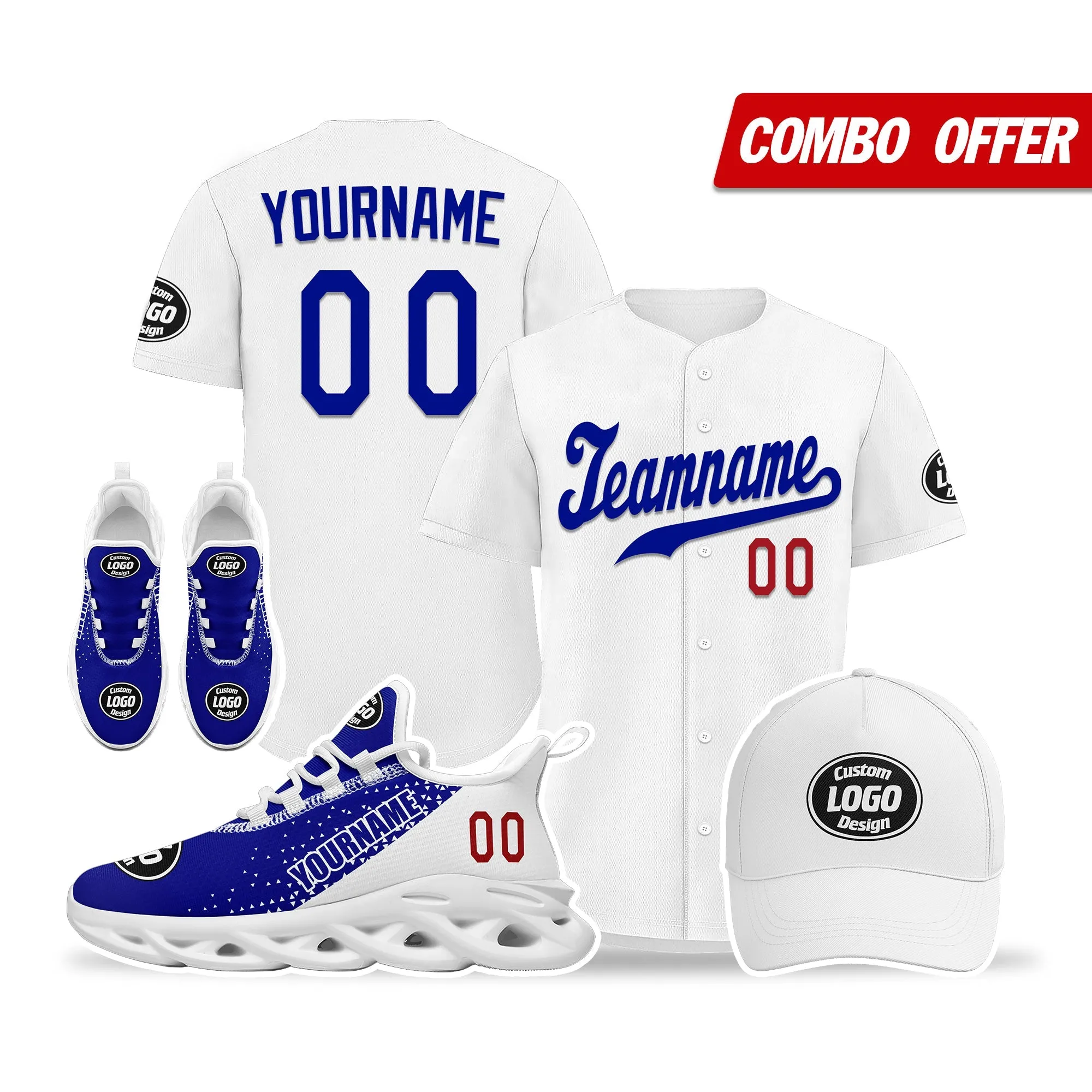 Custom White Jersey MaxSoul Shoes and Hat Combo Offer Personalized ZH-D0b008d-b