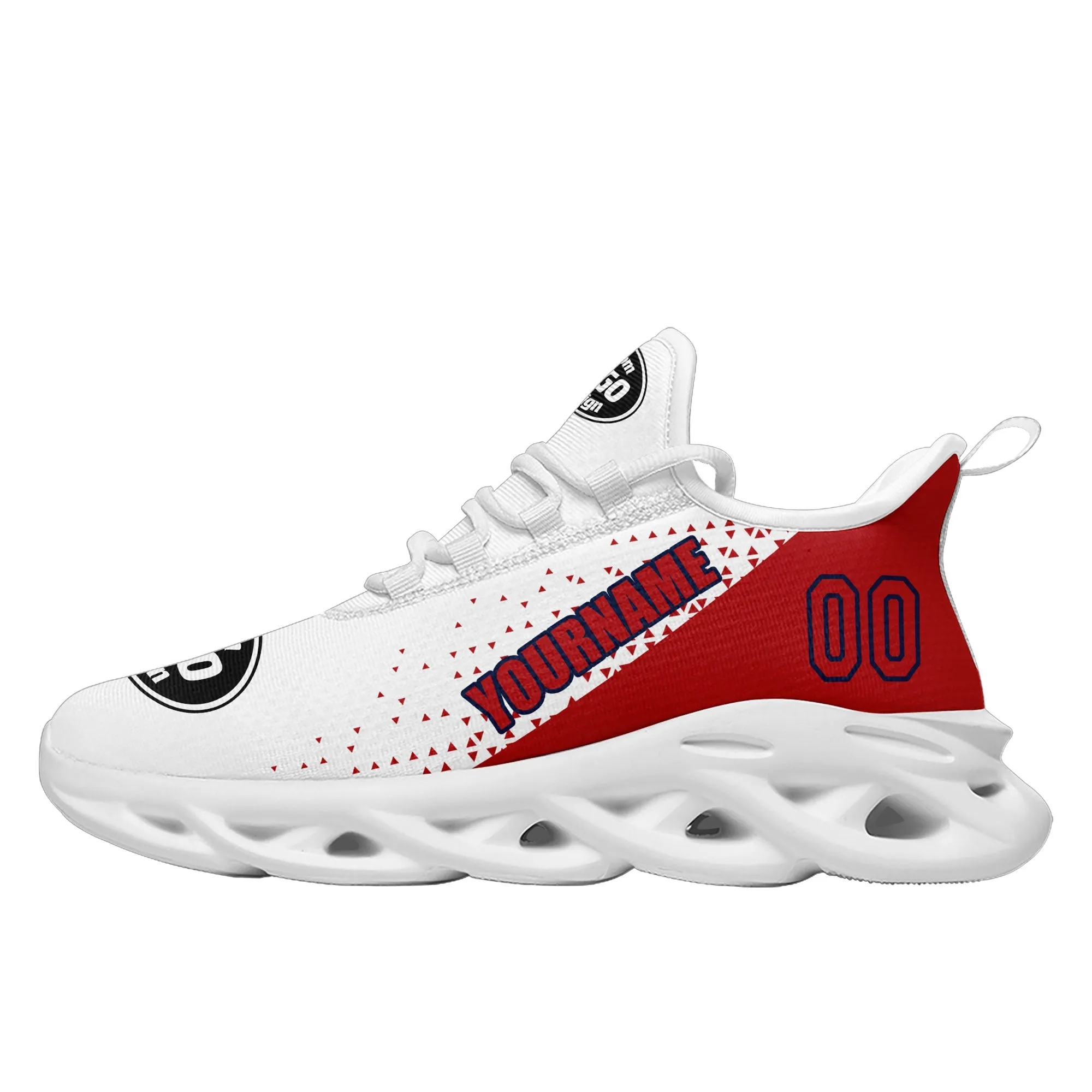 Custom White Red Jersey MaxSoul Shoes and Hat Combo Offer Personalized ZH-D0b0088-a