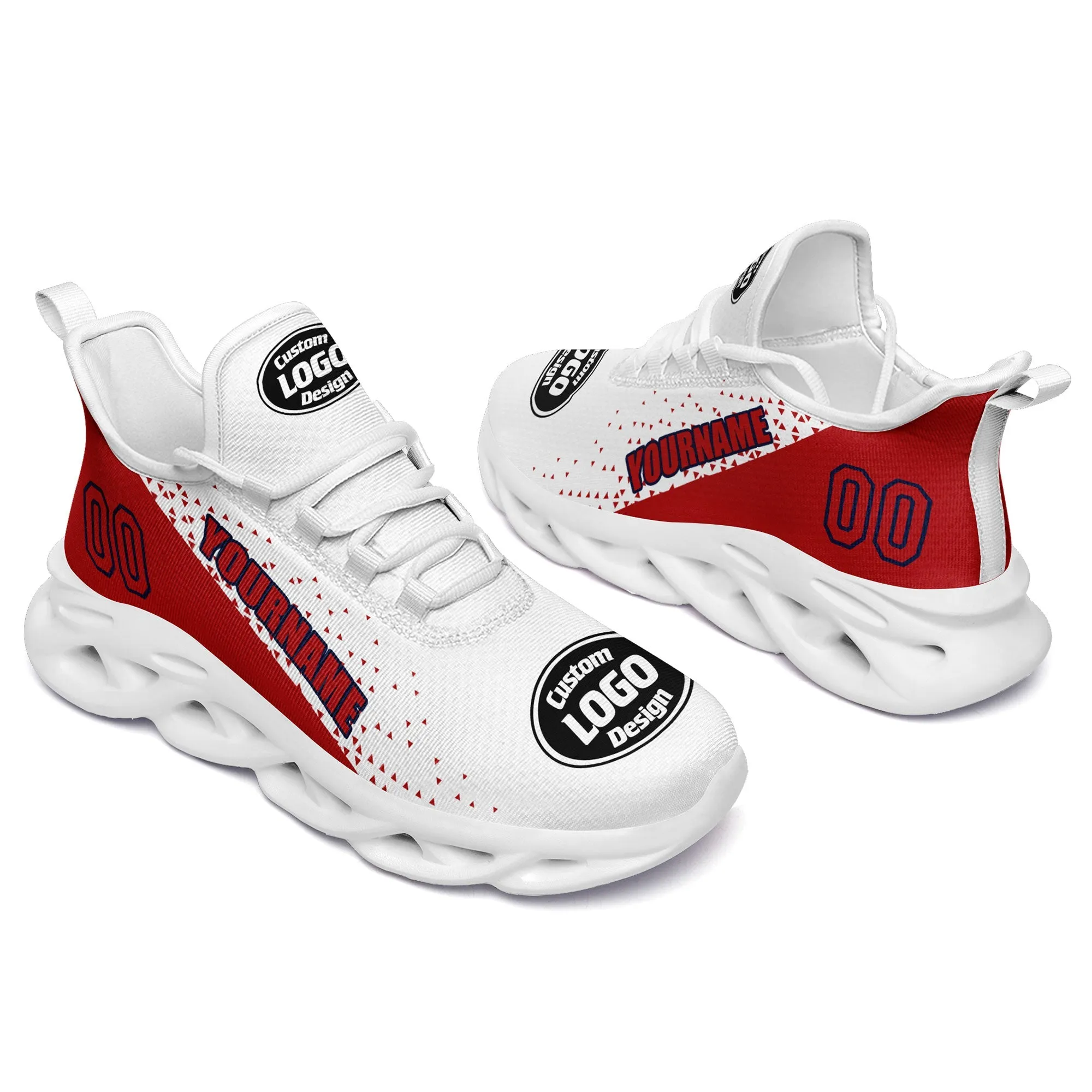 Custom White Red Jersey MaxSoul Shoes and Hat Combo Offer Personalized ZH-D0b0088-a