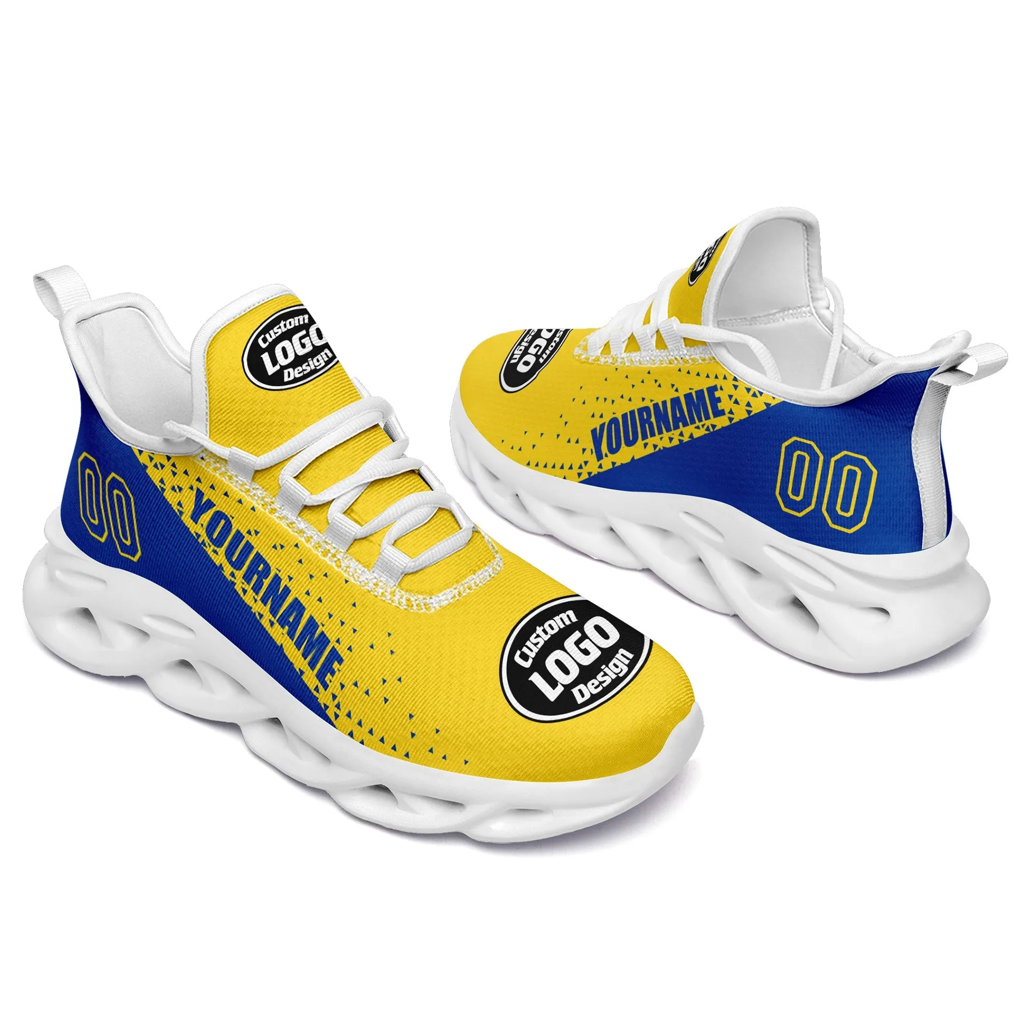 Custom Yellow Blue Jersey MaxSoul Shoes and Hat Combo Offer Personalized ZH-D0b008e-c