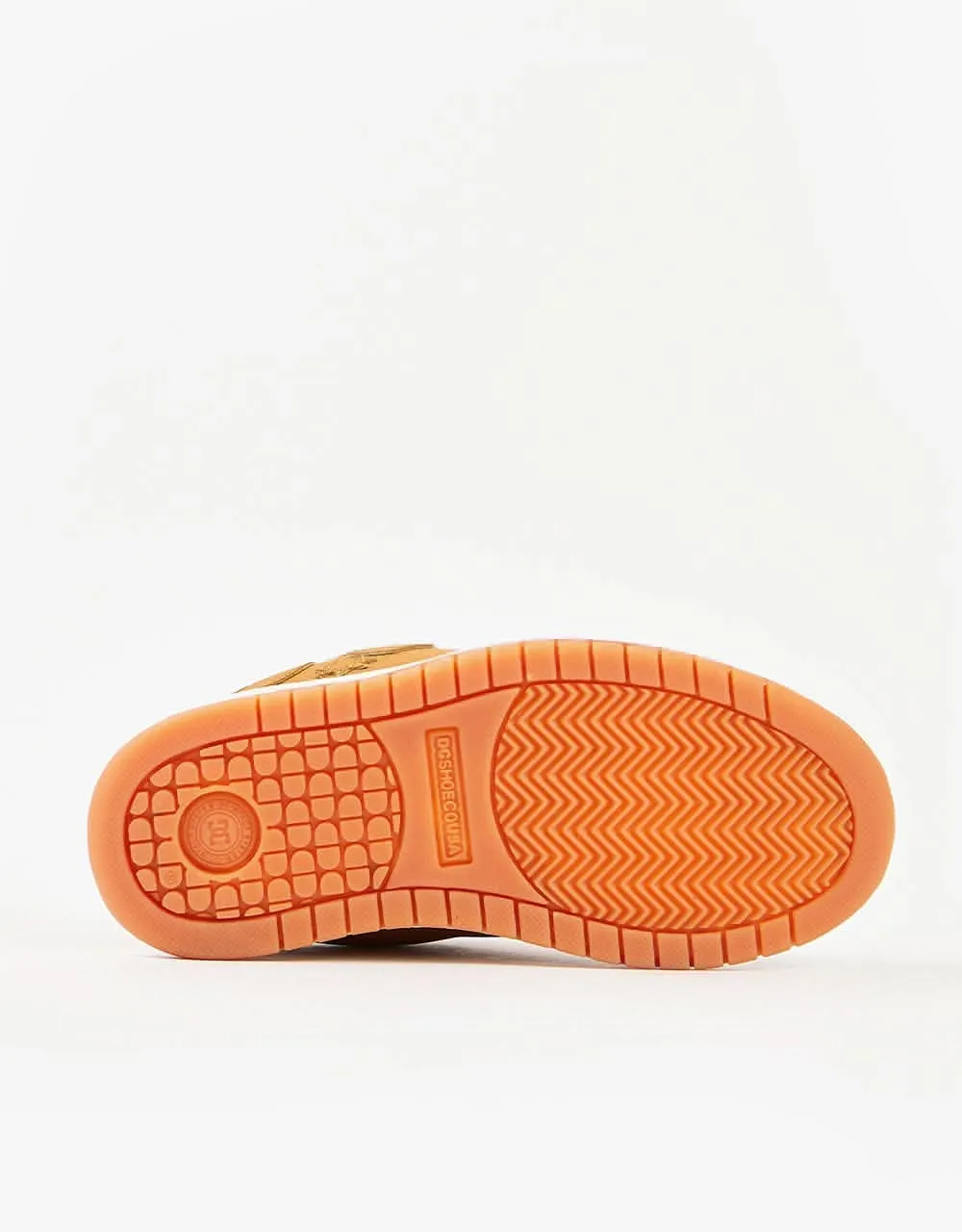 DC Court Graffik Kids Skate Shoes - Wheat/White