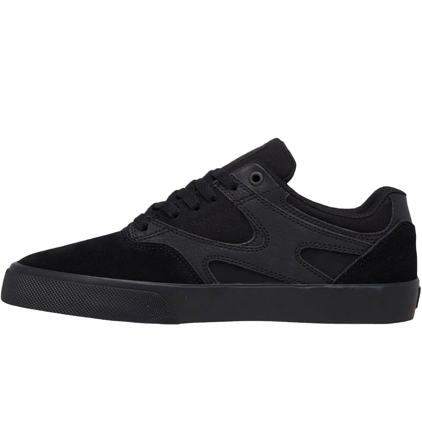 DC Shoes Mens Kalis Low Rise Suede Leather Trainers - Black