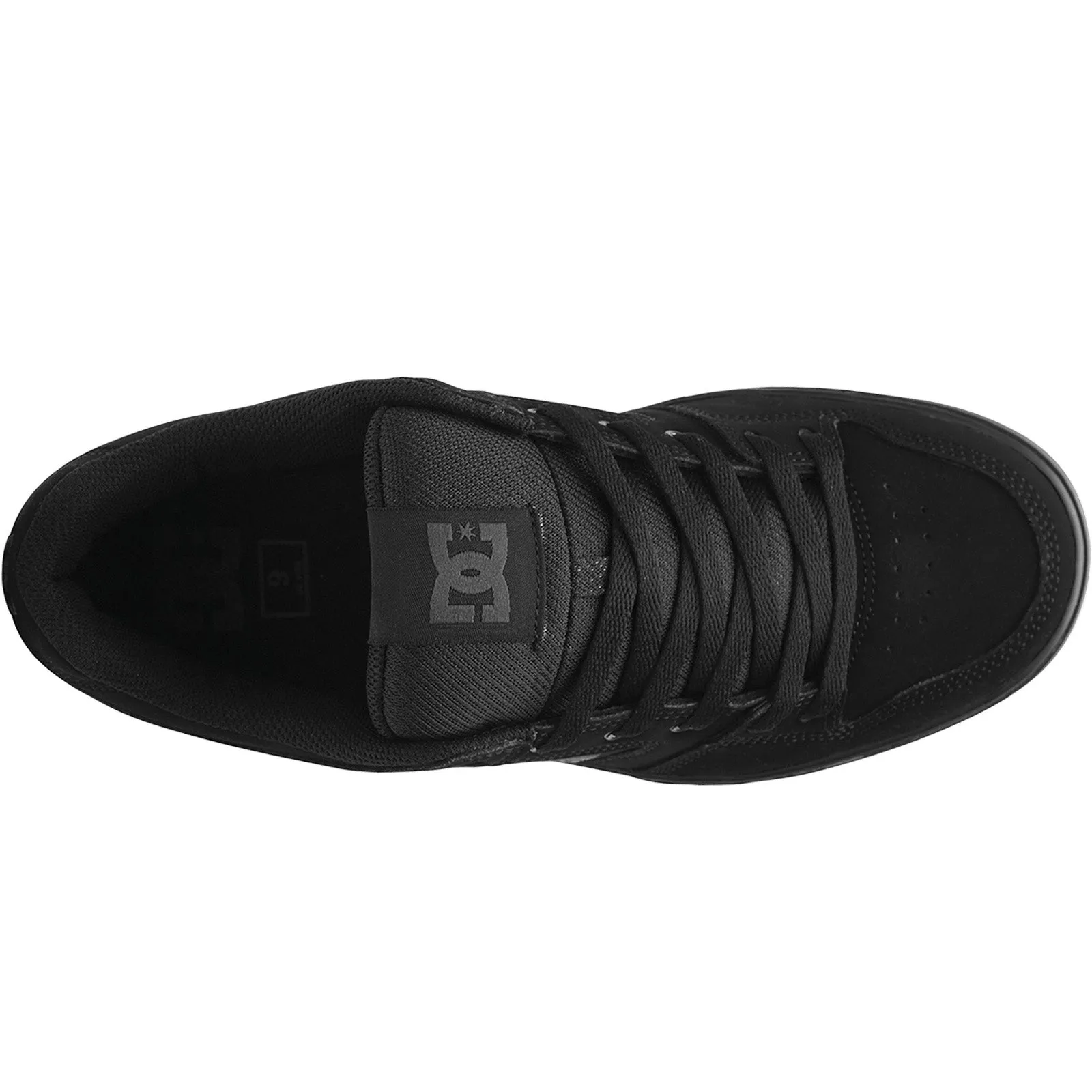 DC Shoes Mens Pure Leather Trainers - Black/Pirate Black