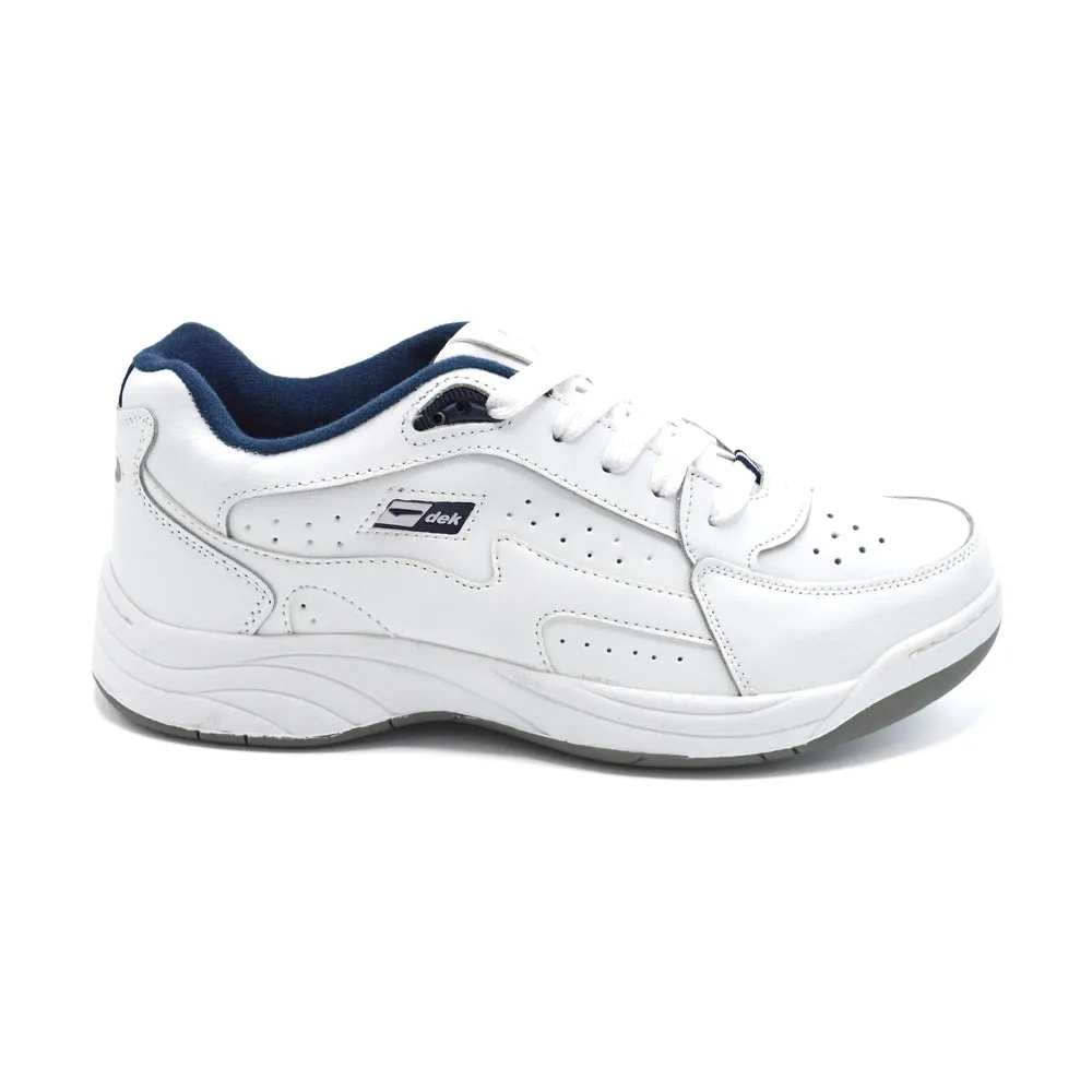 Dek T187 - Mens Wider Fit Trainer - E Fitting - White