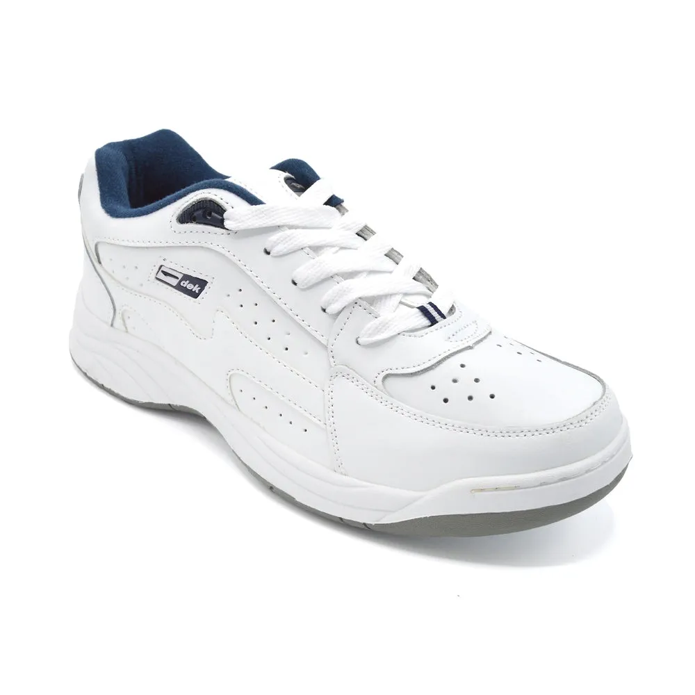 Dek T187 - Mens Wider Fit Trainer - E Fitting - White