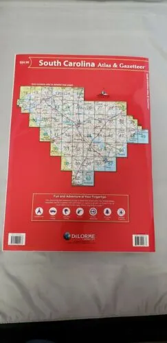 Delorme South Carolina SC Atlas & Gazetteer Map Newest Edition Topo / Road Maps