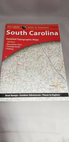 Delorme South Carolina SC Atlas & Gazetteer Map Newest Edition Topo / Road Maps