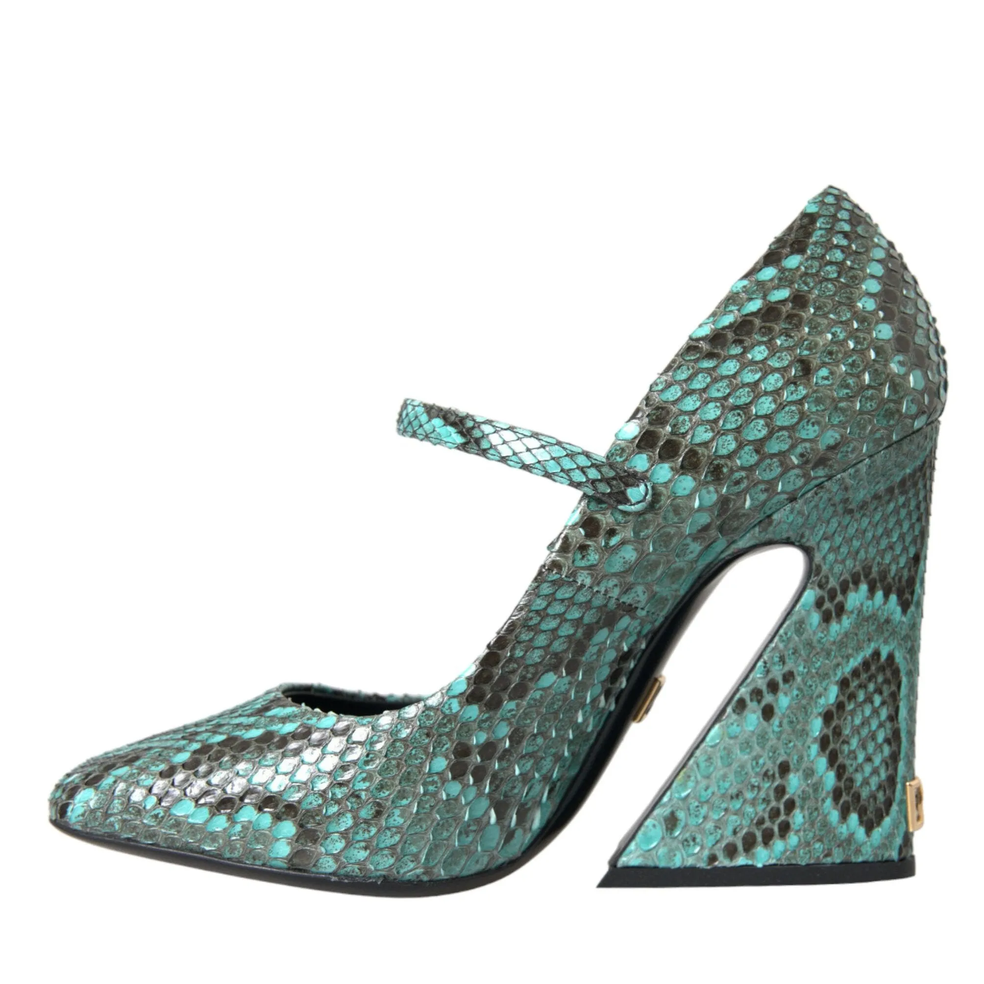 Dolce & Gabbana Aqua Python Mary Jane Pumps