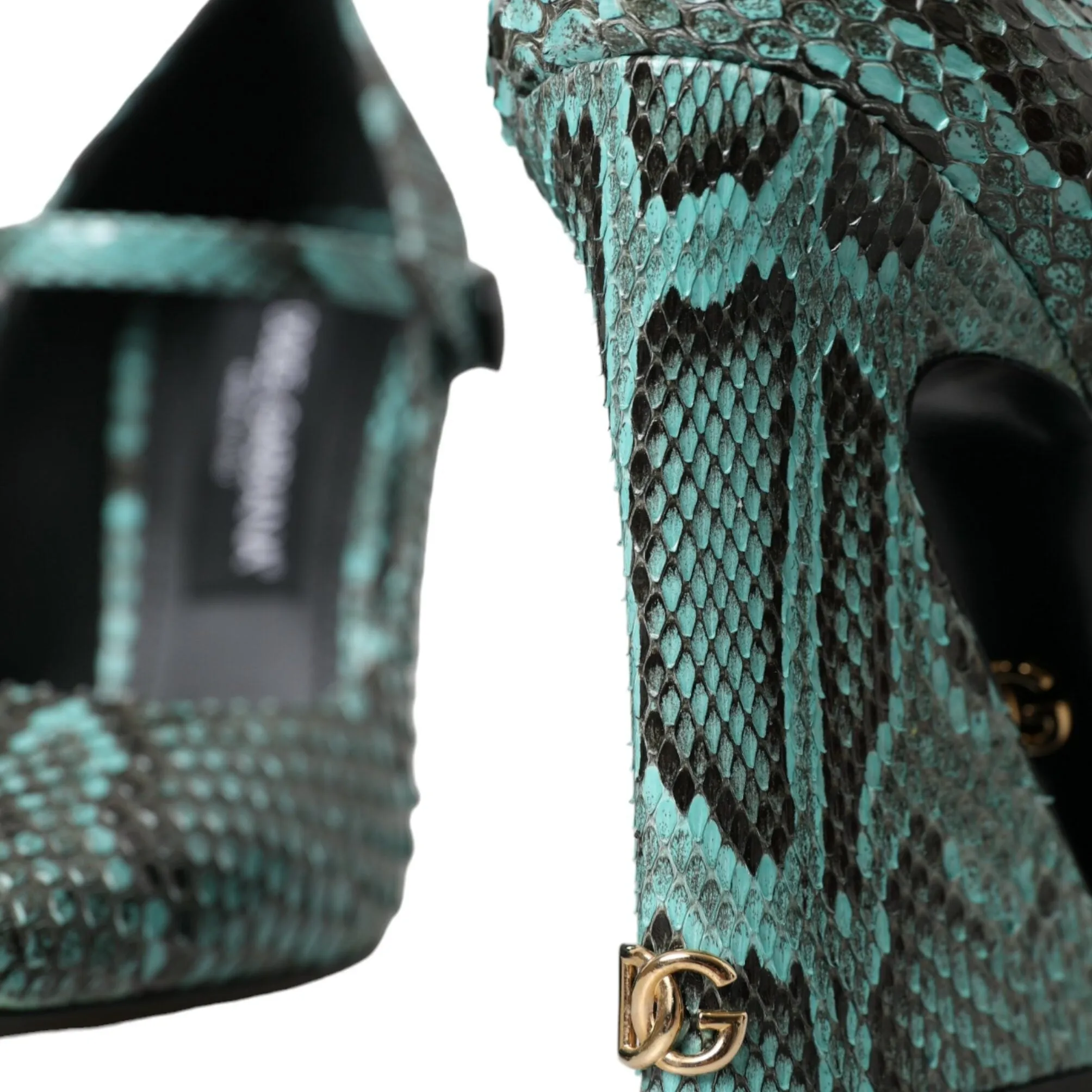 Dolce & Gabbana Aqua Python Mary Jane Pumps