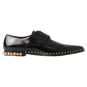 Dolce & Gabbana Elegant Studded Derby Formal Shoes